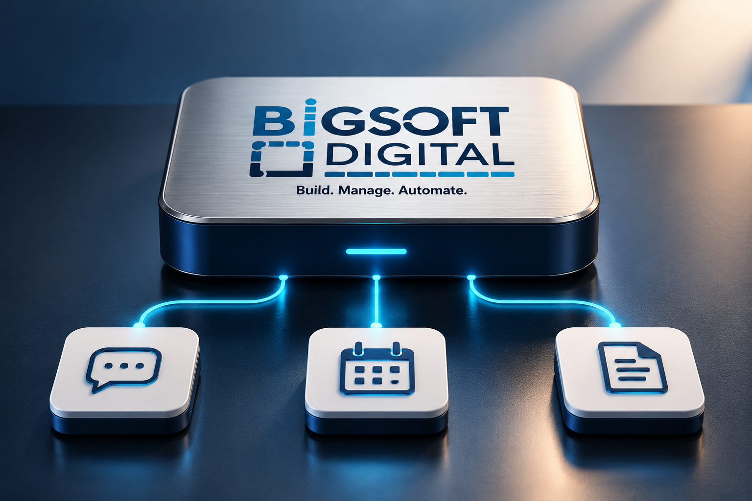 BigSoft connected-workflow illustration